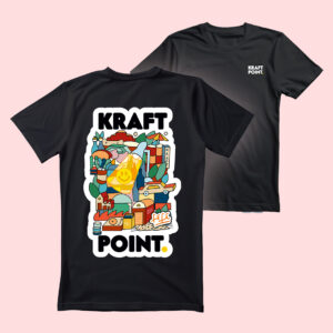 Tshirt noir Kraft Point Féfé par Fernand Kayser